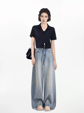 Faux Layered Scarf Polo Collar Shirts - COPPING THREADS - CT Select